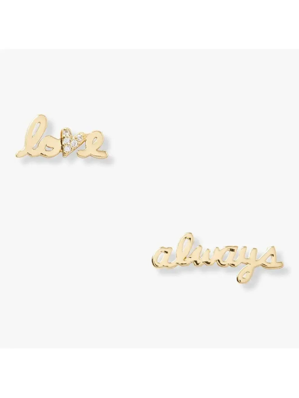 Kate Spade Say Yes Love Always Asymmetrical Stud Earrings